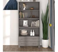 vidaXL Buffet HAMAR Bois massif de pin Gris clair3100937 Gris G