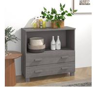 vidaXL Buffet HAMAR Gris clair 85x35x80 cm Bois massif de pin 340499