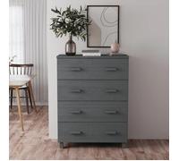 vidaXL Buffet HAMAR Gris foncé 79x40x103,5 cm Bois massif de pin 340426