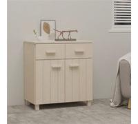 Buffet Marron Miel 79x40x80 cm Bois Massif de Pin Armoire Rangement vidaXL