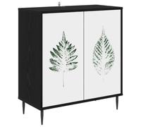 vidaXL Buffet HANAU Chêne Noir 69 x 33 x 76 cm Bois d'ingénierie, Buffet rectangulaire Moderne, Meuble de Rangement Chic pour Salon et Salle à Manger, Solution Pratique pour la Maison