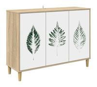 vidaXL Buffet HANAU Sonoma 102 x 33 x 75 cm Bois d'ingénierie, Buffet rectangulaire Moderne, Meuble de Rangement Tendance pour Salon et Salle à Manger, Solution Pratique pour la Maison