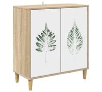 vidaXL Buffet HANAU Sonoma 69 x 33 x 75 cm Bois d'ingénierie, Buffet rectangulaire Moderne, Grand Espace de Rangement pour Salon et Salle à Manger, Meuble Tendance pour la Maison