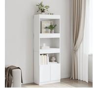 Vidaxl Buffet Haut 63x33x180 Cm Blanc Bois D'ingénierie Blanc