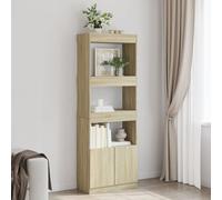 vidaXL Buffet haut 63x33x180 cm chêne sonoma bois d'ingénierie Marron