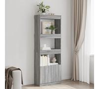 vidaXL Buffet haut 63x33x180 cm sonoma gris bois d'ingénierie