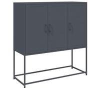vidaXL Buffet haut 100,5x39x107 cm en acier Anthracite
