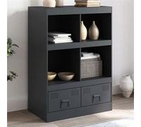 vidaXL Buffet haut anthracite 67x39x95 cm acier