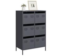 vidaXL Buffet haut Highboard 68x39x101,5 cm Acier Anthracite