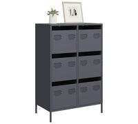 Vidaxl Buffet Haut Anthracite 68x39x101,5 Cm Acier Multicolore
