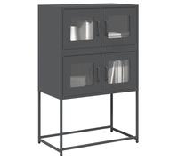 vidaXL Buffet haut Anthracite 68x39x107 cm en acier