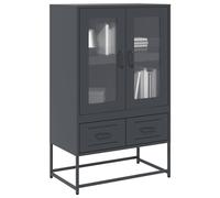 vidaXL Buffet haut anthracite 68x39x111,5 cm acier