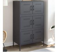 vidaXL Buffet haut anthracite 68x39x113 cm acier, buffet, placard, armoire latérale, armoire, armoire de rangement, armoire 842960
