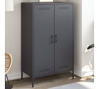 Vidaxl Buffet Haut Anthracite 68x39x113 Cm Acier Gris