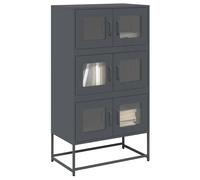 vidaXL Buffet haut anthracite 68x39x123 cm acier