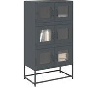 vidaXL Buffet haut anthracite 68x39x123 cm acier, armoire, armoire de rangement, buffet haut, armoire latérale, armoire 853352 Gris G