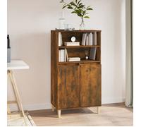 vidaXL Buffet Haut, Armoire avec 2 Étagères et 4 Compartiments, Meuble de Rangement avec Portes, Organisateur de Salon, 821225