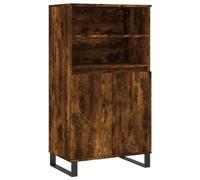 vidaXL Buffet Haut, Armoire avec 6 Compartiments et Portes, Meuble de Rangement avec Pieds Salle de Séjour, Industriel, Maison Chêne Fumé Bois d'Ingénierie
