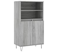 vidaXL Buffet Haut, Armoire avec 6 Compartiments et Portes, Meuble de Rangement avec Pieds Salle de Séjour, Industriel, Maison Sonoma Gris Bois d'Ingénierie