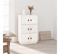 820173 vidaXL Buffet haut Blanc 67x40x108,5 cm Bois massif de pin