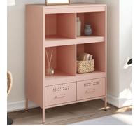 Vidaxl Buffet Haut Rose 68x39x101,5 Cm Acier Multicolore