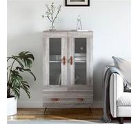 Vidaxl Buffet Haut Sonoma Gris 69,5x31x115 Cm Bois D'ingénierie Gris