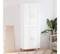 vidaXL Buffet haut Blanc 69,5x34x180 cm Bois d'ingénierie 3199665