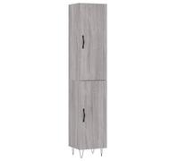 Vidaxl Buffet Haut Sonoma Gris 34,5x34x180 Cm Bois D'ingénierie Gris