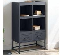 vidaXL Buffet haut Armoire 68x39x111,5 cm Acier Anthracite avec tiroirs et compartiments
