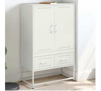 Vidaxl Buffet Haut Blanc 68x39x111,5 Cm Acier Multicolore