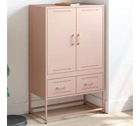 vidaXL Buffet Haut, Armoire avec Tiroirs, Placard avec Porte, Meuble de Rangement, Organisateur de Salle de Séjour, Rose 846609
