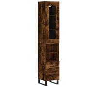 vidaXL Buffet Haut, Armoire de Rangement avec Pieds, Meuble de Rangement, Organisateur Salon Salle de Séjour, Moderne, Chêne Fumé Bois d'Ingénierie
