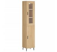 vidaXL Buffet Haut, Armoire de Rangement avec Pieds, Meuble de Rangement, Organisateur Salon Salle de Séjour, Moderne, Chêne Sonoma Bois d'Ingénierie
