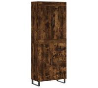 vidaXL Buffet Haut, Armoire de Rangement avec Pieds, Meuble de Rangement, Organisateur Salon Salle de Séjour, Industriel, Chêne Fumé Bois d'Ingénierie
