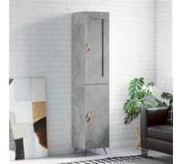vidaXL Buffet Haut, Armoire de Rangement avec Pieds, Meuble de Rangement, Organisateur Salon Salle de Séjour, Moderne, Gris Béton Bois d'Ingénierie