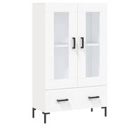 vidaXL Buffet haut – Armoire de rangement avec pieds – Blanc, bois d'ingénierie, moderne
