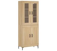 vidaXL Buffet haut Chêne sonoma 69,5x34x180 cm Bois d'ingénierie 3198340