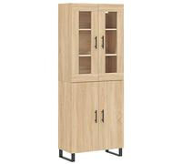 Vidaxl Buffet Haut Chêne Sonoma 69,5x34x180 Cm Bois D'ingénierie Multicolore