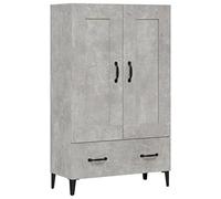 vidaXL Buffet Haut Armoire de Rangement Organisateur de Maison Meuble de Rangement Salle de Séjour Intérieur Gris Béton 70x31x115 cm Bois d'Ingénierie