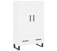 Vidaxl Buffet Haut Blanc 69,5x31x115 Cm Bois D'ingénierie Multicolore