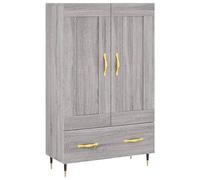 Vidaxl Buffet Haut Sonoma Gris 69,5x31x115 Cm Bois D'ingénierie Gris