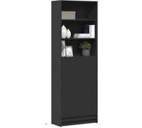 Vidaxl Buffet Haut Avec Led Noir 69x32,5x200 Cm Bois D?Ingénierie Multicolore