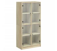 vidaXL Buffet haut chêne Sonoma – portes, vitrine haute, armoire latérale, marron