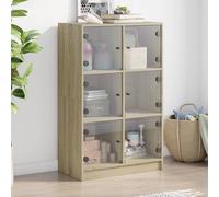 Vidaxl Buffet Haut Avec Portes Chêne Sonoma Bois D'ingénierie Marron