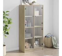 Vidaxl Buffet Haut Avec Portes Chêne Sonoma Bois D'ingénierie Marron