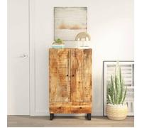 vidaXL Buffet haut 352933 avec tiroir Bois massif manguier et fer 60x33x100 cm Multicolore