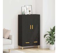 vidaXL Buffet haut avec tiroirs noir 70 x 31 x 115 cm Bois composite