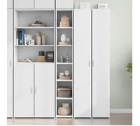 vidaXL Buffet haut blanc 30×41×185 cm – Bois d'ingénierie