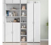vidaXL Buffet haut blanc 30×41×185 cm – Bois d'ingénierie