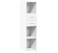 Vidaxl Buffet Haut Blanc 30x42,5x124 Cm Bois D'ingénierie Multicolore